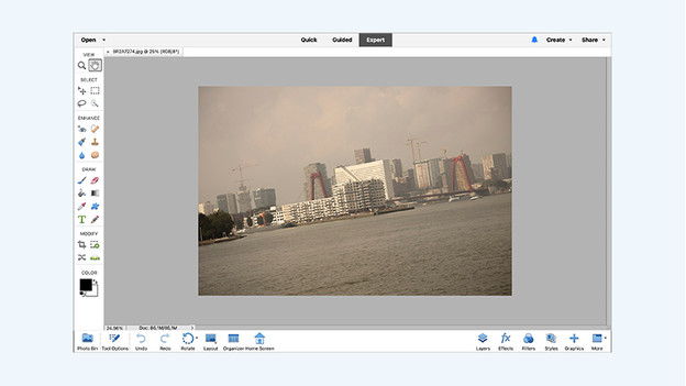 Ouvrez votre photo dans Photoshop Elements.