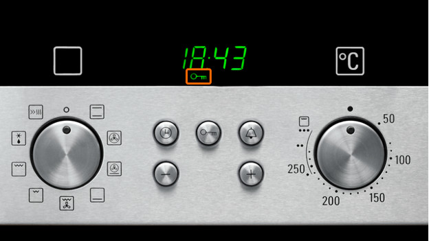 Toetsvergrendeling op oven