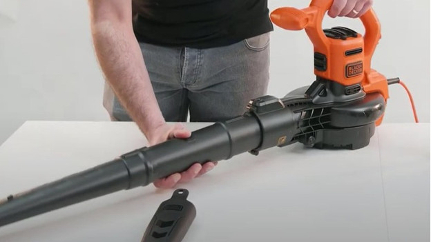 Attach blowpipe to leaf blower