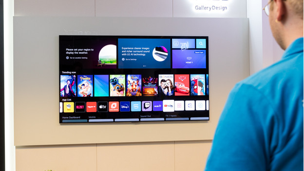 Smart menu of the LG G2 OLED EVO TV