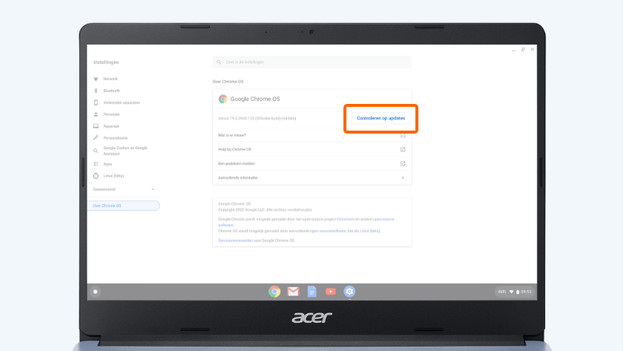 Vérifier s'il y a des mises à jour Chromebook