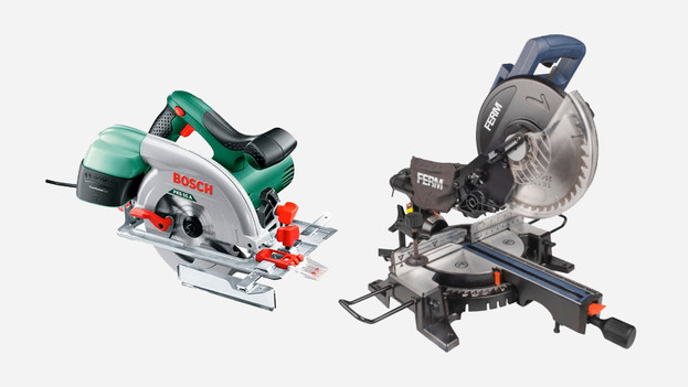 Sawing machines for sawing laminate