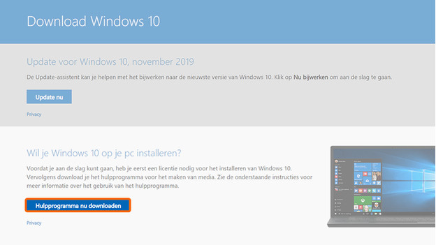 Schone installatie van Windows