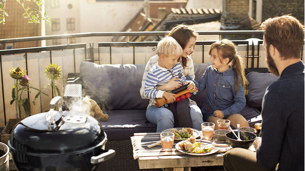 Gebruik op het balkon of terras
