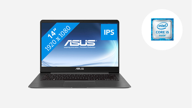 Een Asus laptop met Intel Core i5 icoon. 