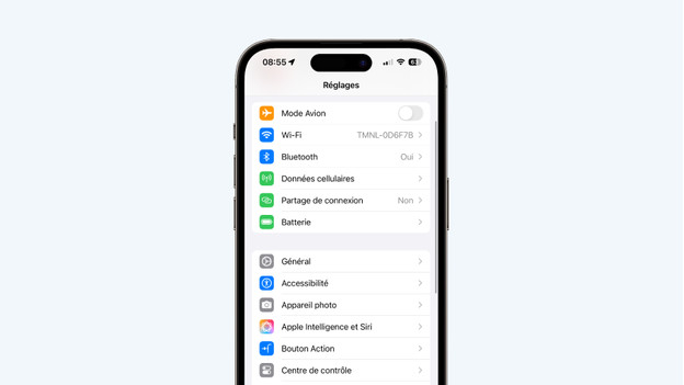 Cliquer sur Bluetooth