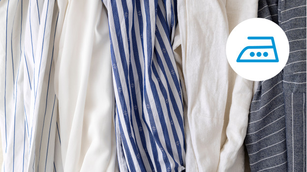 Strijkijzer met 3 stippen: linnen was