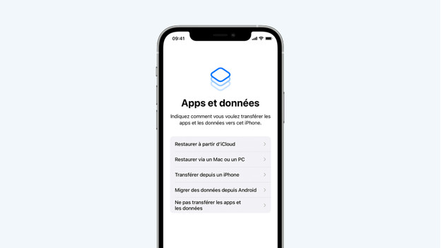 Applis et données de l'iPhone