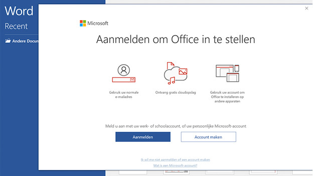 Office login screen