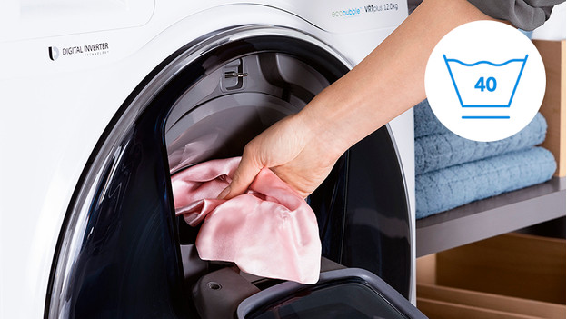 Symbole lavage délicat jusqu'à 40 degrés