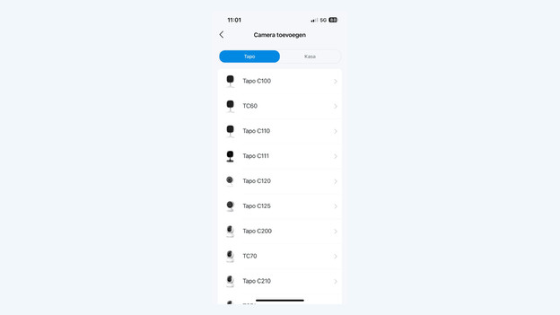 Camera toevoegen aan app