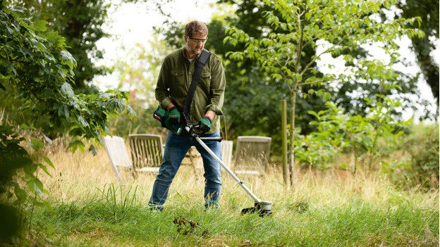 Grastrimmer comfortabel werken