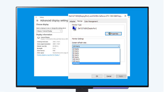 How do I set the right refresh rate on my monitor? - Coolblue - anything  for a smile