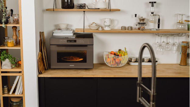 Microwave on counter