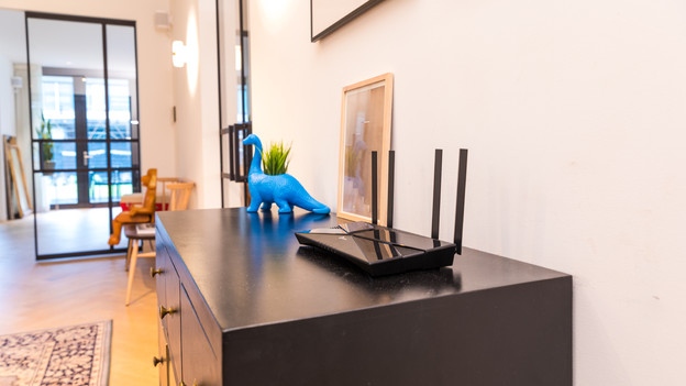Router in de woonkamer
