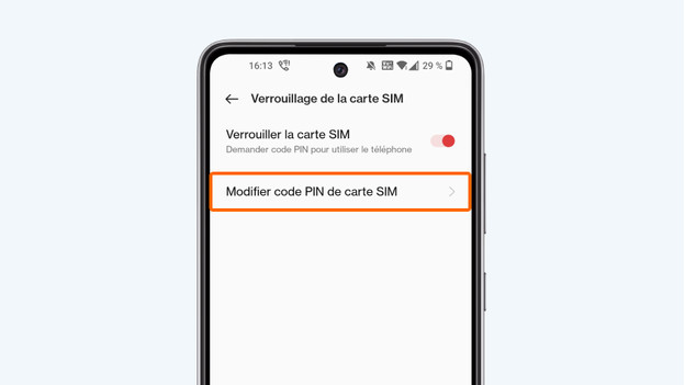 Modifier le code PIN