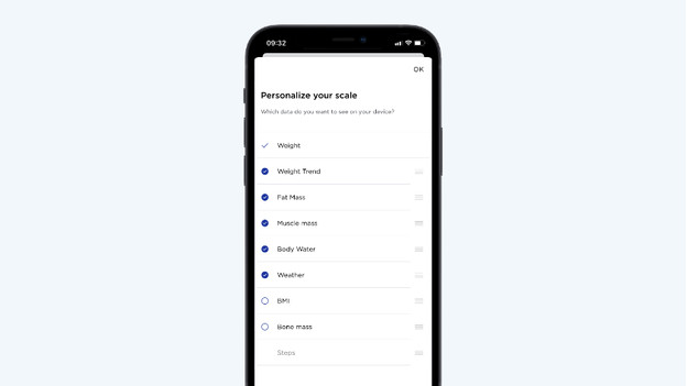 Personalize Withings scale