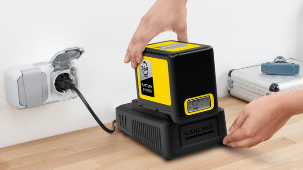 Batterie Karcher 36 volts dans le chargeur