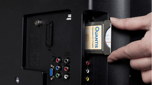 The smart card placed in the CI module correctly