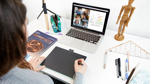 Wacom intuos groen in gebruik