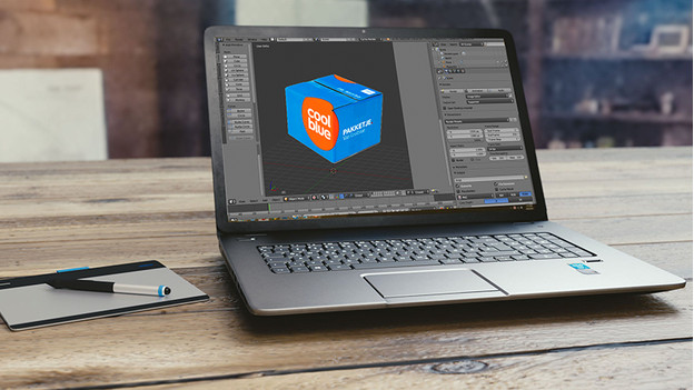 Render 3D objects with a laptop.