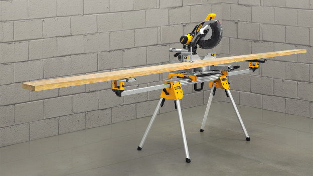 A radial arm saw with table extension