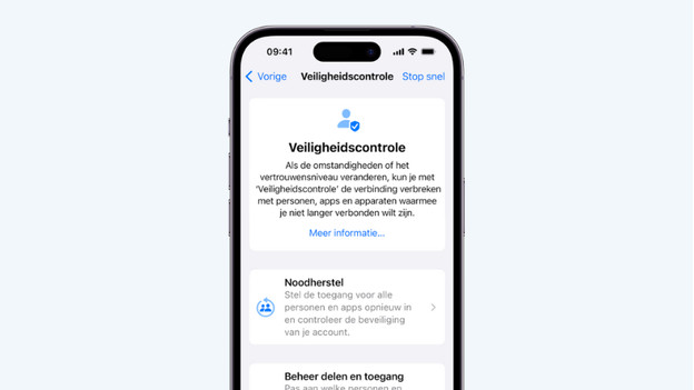 Contrôle de sécurité iPhone