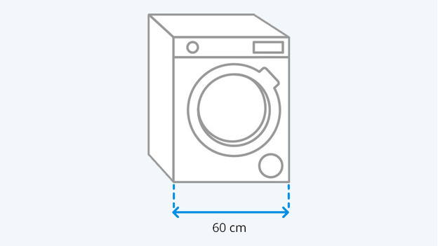 Width washer dryer combination