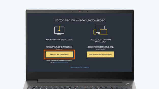 Klik hier op Norton downloaden