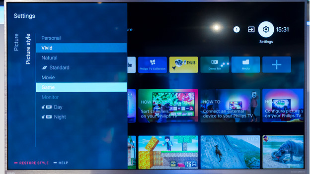 philips tv game mode