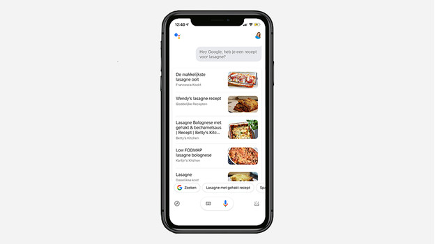 Google Home app in gebruik