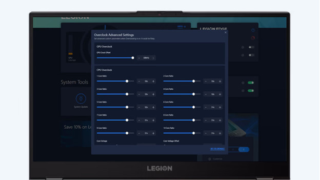 Overclocking des composants via Lenovo Vantage