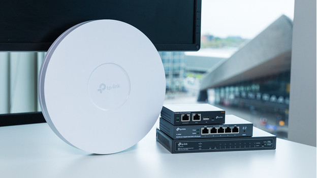 Access point with router and switch