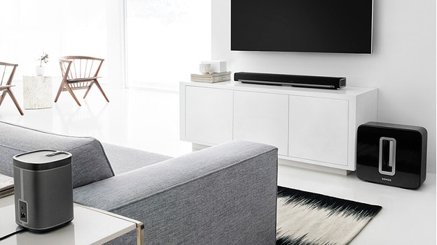 Home cinema set in use