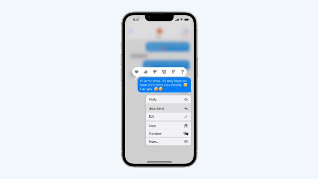 Messages et mails iOS 16