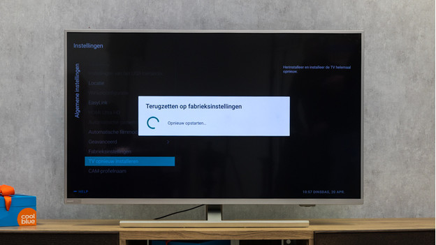 Réinitialiser la TV Philips