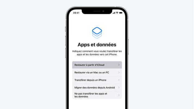 Transférer des données vers un iPhone