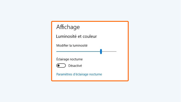 Réduisez la luminosité dans les paramètres pour prolonger l"autonomie de la batterie