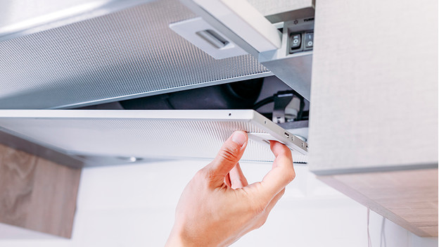 Grease filters range hood