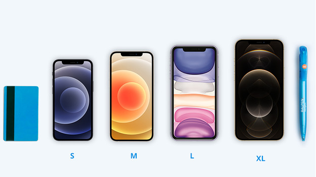 comparer les grandes et petites tailles d'iPhone