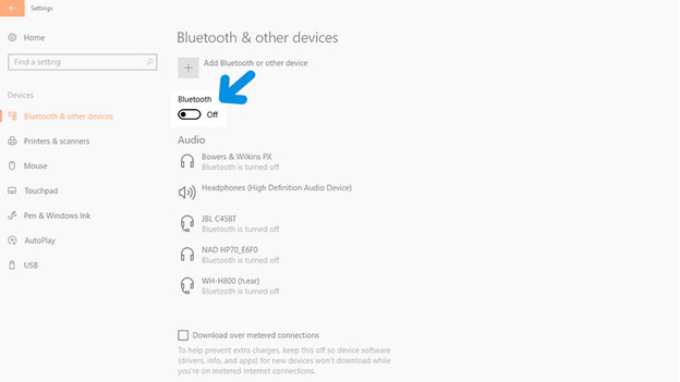 Activer Bluetooth