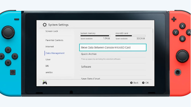 Déplacez les données sauvegardées de votre console vers une carte mémoire