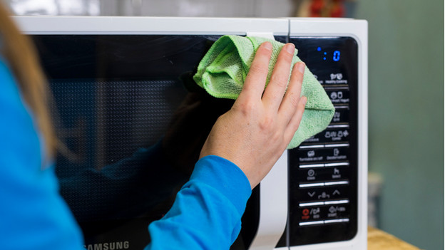 Microwave on counter