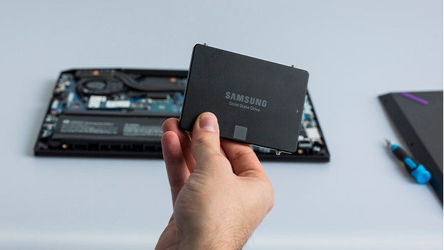 SSD in een laptop. 