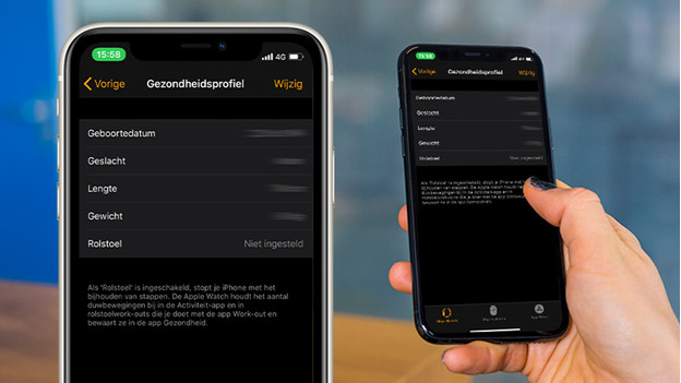 Persoonlijke gegevens updaten Apple Watch