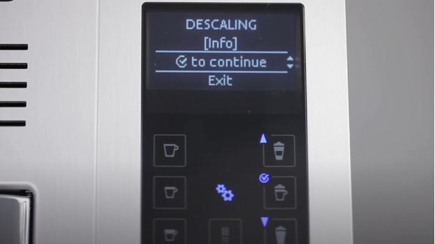 Display shows descaling