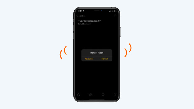 iPhone schudden bij typfout