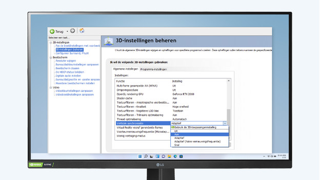 Vsync instellen