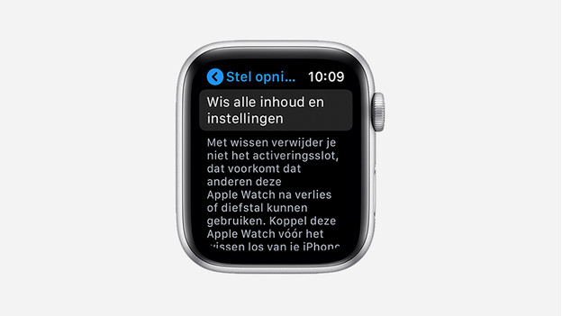 Apple Watch terugzetten naar fabrieksinstellingen