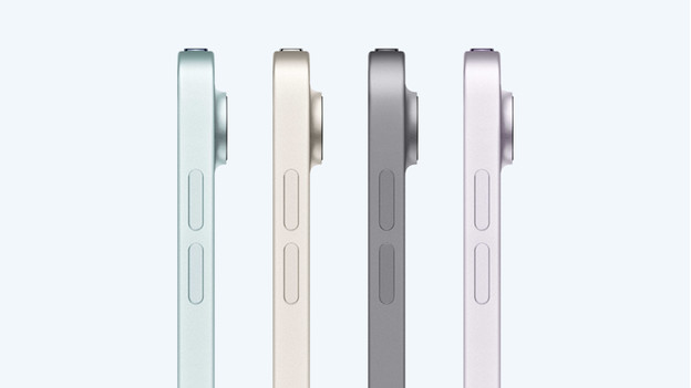 iPad Air 2024 kleuren blauw starlight space gray paars